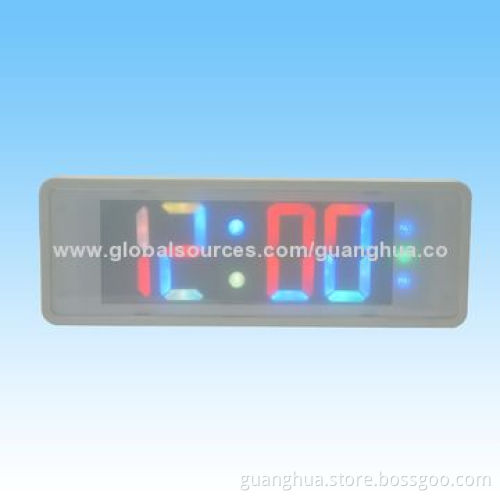 Latest novelty digital pretty LED alarm clock with color display, LED display